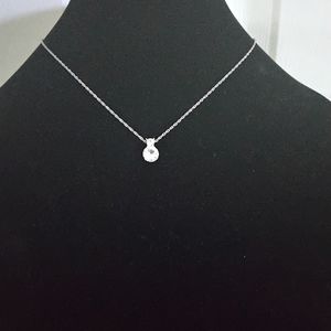 Swarovski solitaire double crystal pendant necklace
